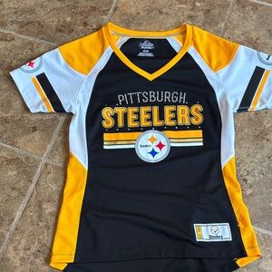 Majestic Women's Black and Yellow Steelers Jersey